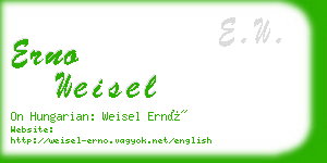 erno weisel business card